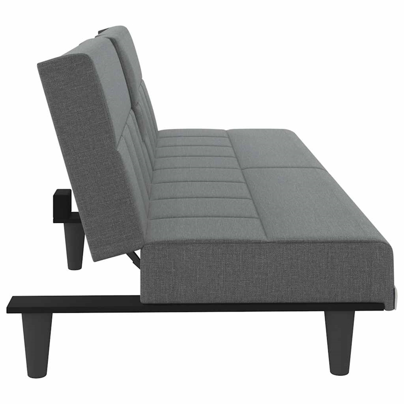 Bowery Hill Contemporary Sofa Bed in Dark Grey Finish Polyester