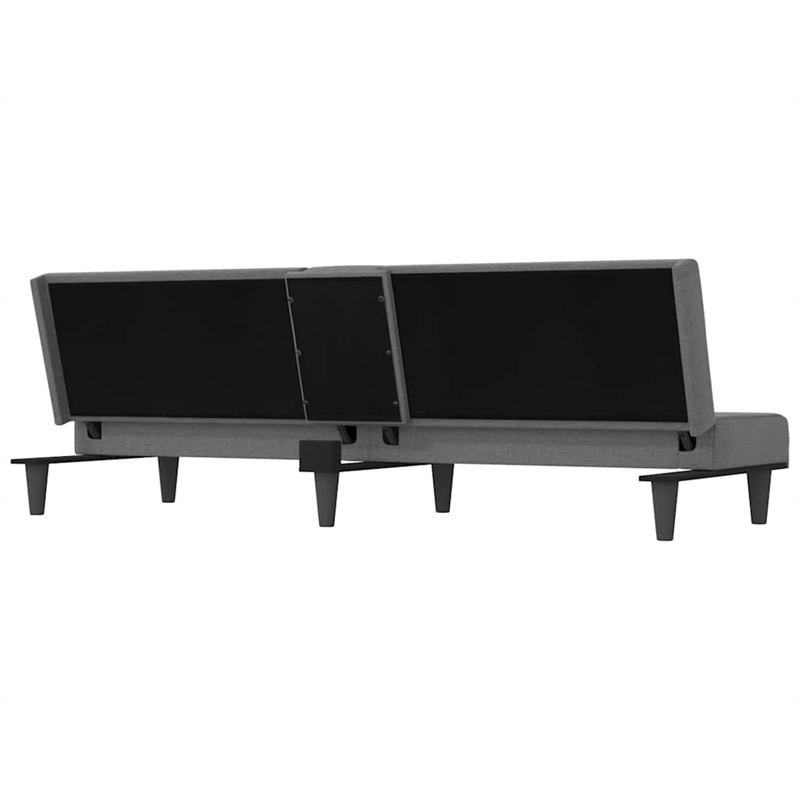 Bowery Hill Contemporary Sofa Bed in Dark Grey Finish Polyester