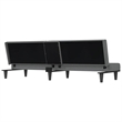 Bowery Hill Contemporary Sofa Bed in Dark Grey Finish Polyester