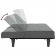 Bowery Hill Contemporary Sofa Bed in Dark Grey Finish Polyester