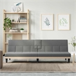 Bowery Hill Contemporary Sofa Bed in Dark Grey Finish Polyester