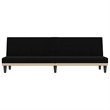 Bowery Hill Contemporary Large Sofa Bed in Black Finish Polyester