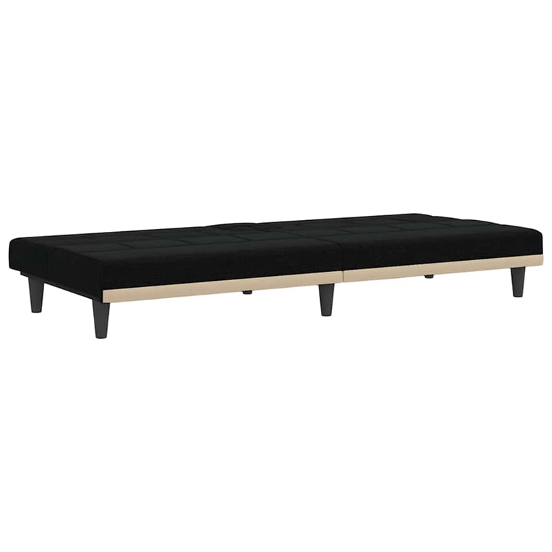 Bowery Hill Contemporary Large Sofa Bed in Black Finish Polyester