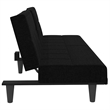 Bowery Hill Contemporary Large Sofa Bed in Black Finish Polyester