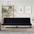 Bowery Hill Contemporary Large Sofa Bed in Black Finish Polyester
