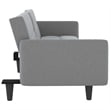 Bowery Hill Contemporary Large Sofa Bed in Light Grey Fabric
