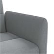 Bowery Hill Contemporary Large Sofa Bed in Light Grey Fabric