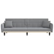 Bowery Hill Contemporary Large Sofa Bed in Light Grey Fabric