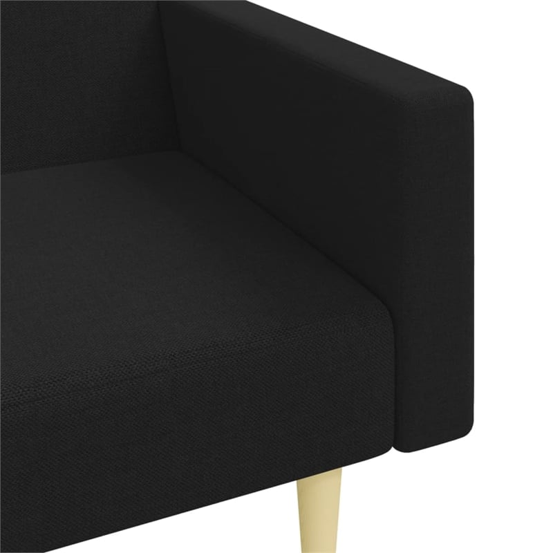 Bowery Hill Modern / Contemporary Sofa Bed in Black Finish Fabric