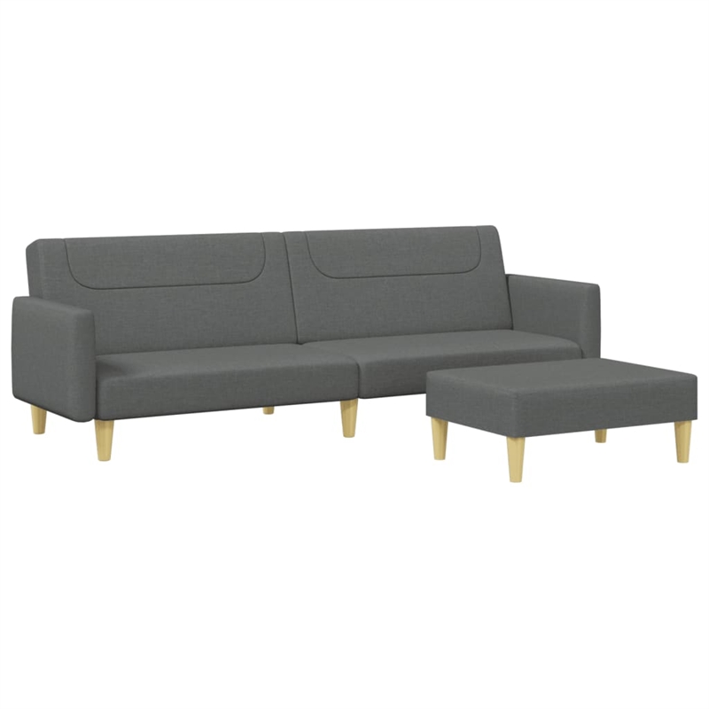 Bowery Hill Contemporary Polyester Sleeper Sofa Bed in Dark Gray