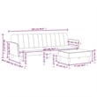 Bowery Hill Contemporary Large Sofa Bed in Black Finish Polyester