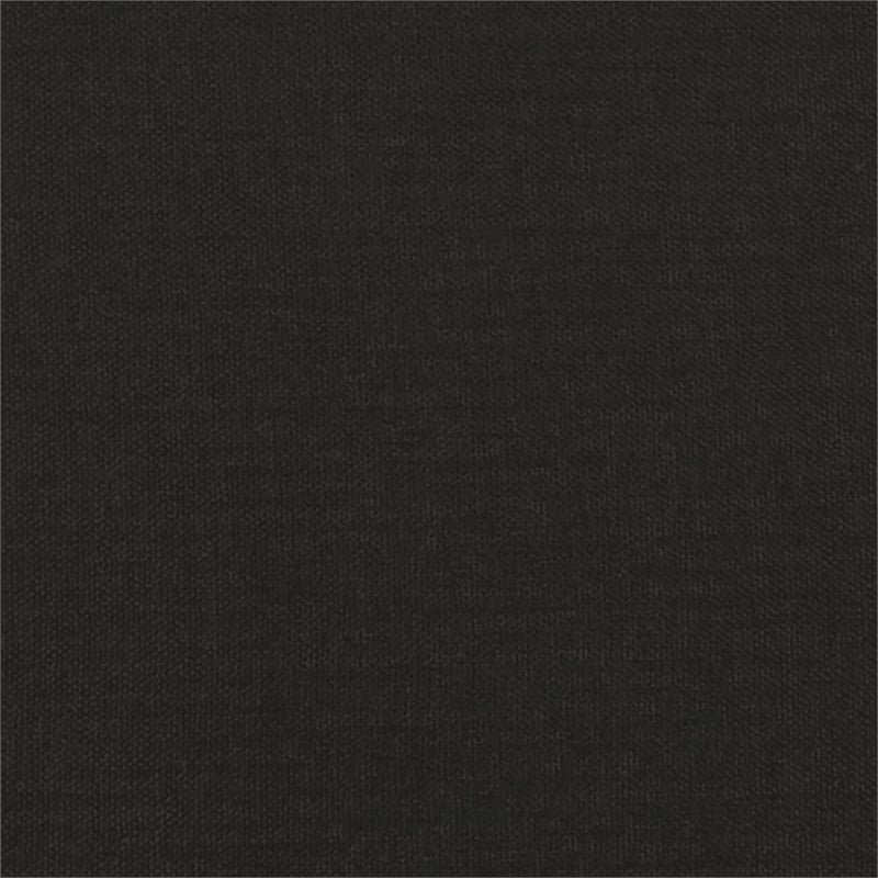 Bowery Hill Contemporary Metal 2-Seater Sofa Black Polyester Fabric