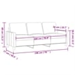Bowery Hill Contemporary Metal 3-Seater Sofa Black Polyester