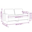 Bowery Hill Contemporary Metal 2-Seater Sofa in Black Velvet