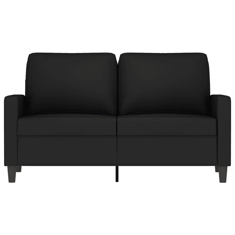 Bowery Hill Contemporary Metal 2-Seater Sofa in Black Velvet