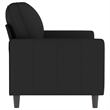 Bowery Hill Contemporary Metal 2-Seater Sofa in Black Velvet