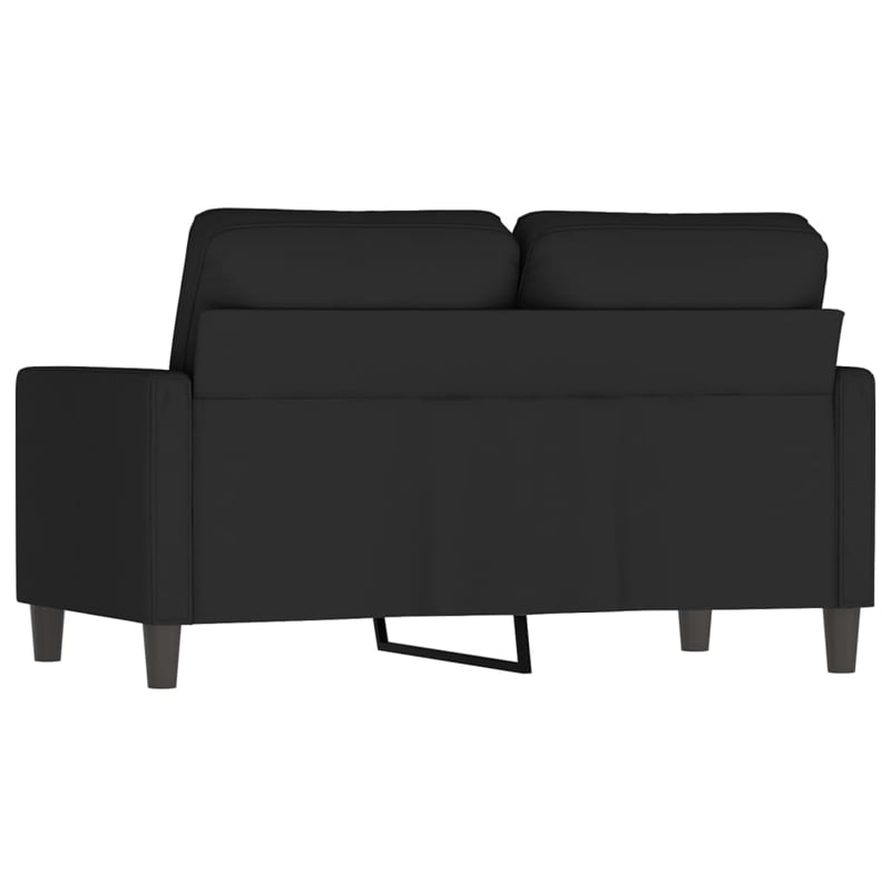 Bowery Hill Contemporary Metal 2-Seater Sofa in Black Velvet