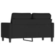 Bowery Hill Contemporary Metal 2-Seater Sofa in Black Velvet