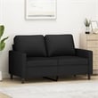 Bowery Hill Contemporary Metal 2-Seater Sofa in Black Velvet