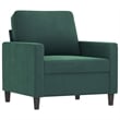 Bowery Hill Contemporary Single Sofa Chair in Dark Green Polyester
