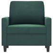 Bowery Hill Contemporary Single Sofa Chair in Dark Green Polyester
