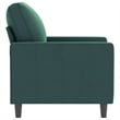 Bowery Hill Contemporary Single Sofa Chair in Dark Green Polyester