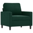 Bowery Hill Contemporary Single Sofa Chair in Dark Green Polyester