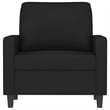 Bowery Hill Contemporary Single Sofa Chair in Black Polyester Velvet