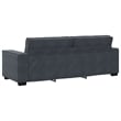 Bowery Hill Contemporary Large Metal Sofa Set in Dark Grey Velvet