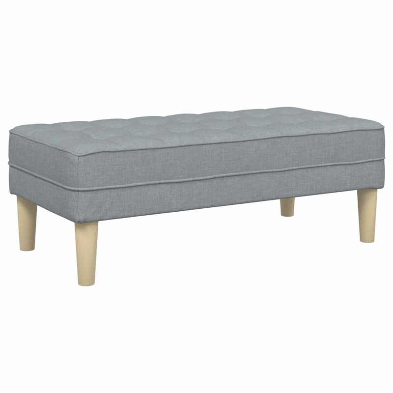 Bowery Hill Contemporary 2 Pcs Sofa Set in Light Gray Fabric