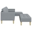 Bowery Hill Contemporary 2 Pcs Sofa Set in Light Gray Fabric