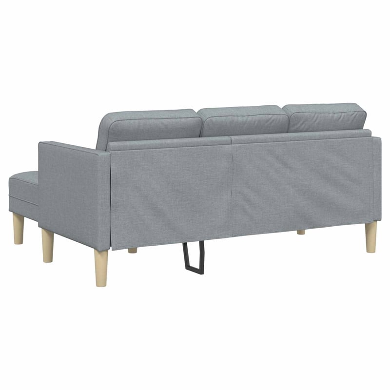 Bowery Hill Contemporary 2 Pcs Sofa Set in Light Gray Fabric