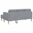 Bowery Hill Contemporary 2 Pcs Sofa Set in Light Gray Fabric