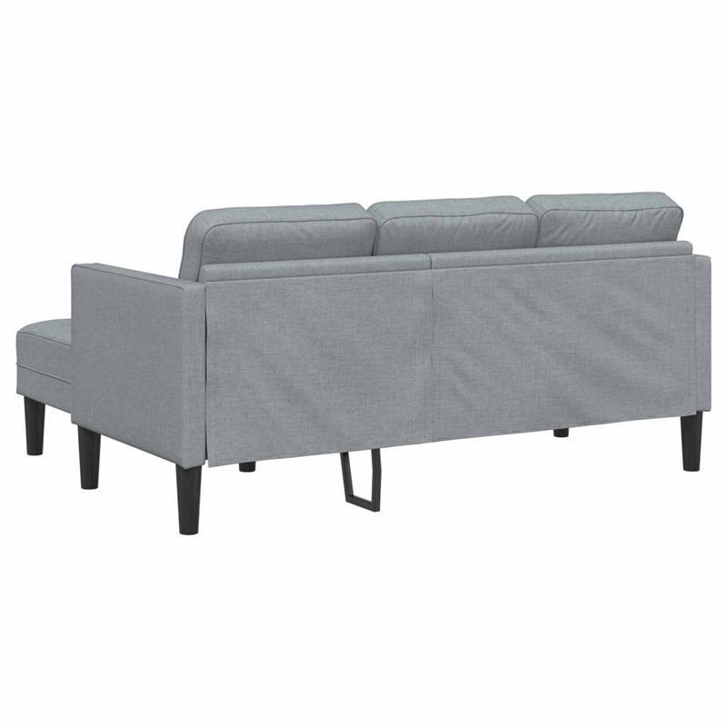 Bowery Hill Contemporary 2 Pcs Sofa Set in Light Gray Fabric
