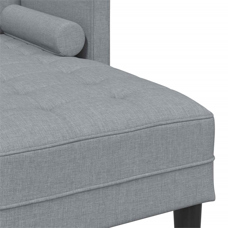 Bowery Hill Contemporary 2 Pcs Sofa Set in Light Gray Fabric