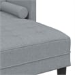 Bowery Hill Contemporary 2 Pcs Sofa Set in Light Gray Fabric