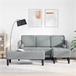 Bowery Hill Contemporary 2 Pcs Sofa Set in Light Gray Fabric