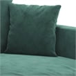 Bowery Hill Contemporary Metal 2-Seater Sofa in Dark Green Velvet