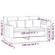 Bowery Hill Contemporary Metal 2-Seater Sofa in Black Polyester