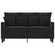 Bowery Hill Contemporary Metal 2-Seater Sofa in Black Polyester