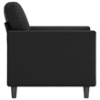 Bowery Hill Contemporary Single Sofa Chair in Black Faux Leather