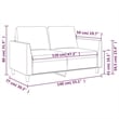 Bowery Hill Contemporary 2-Seater Sofa in Black Finish Fabric