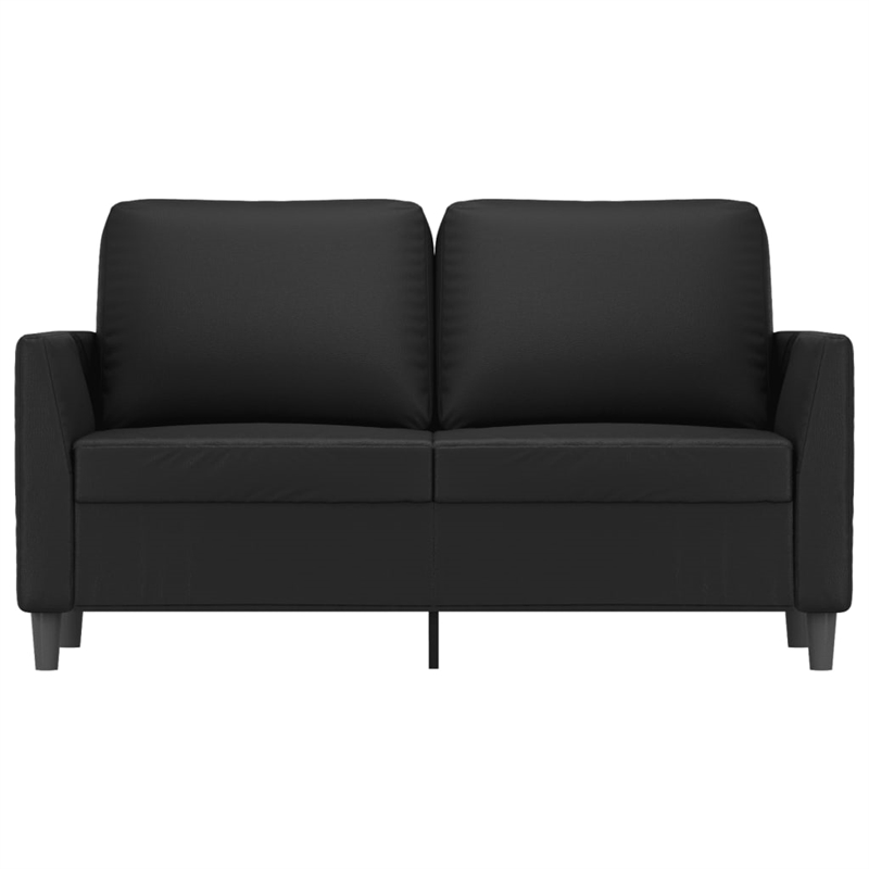 Bowery Hill Contemporary 2-Seater Sofa in Black Finish Fabric