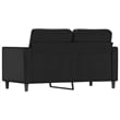 Bowery Hill Contemporary 2-Seater Sofa in Black Finish Fabric