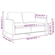 Bowery Hill Contemporary 2-Seater Sofa in Black Finish Fabric