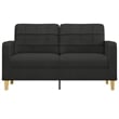 Bowery Hill Contemporary 2-Seater Sofa in Black Finish Polyester