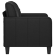 Bowery Hill Contemporary Faux Leather Single Sofa Chair in Black