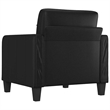 Bowery Hill Contemporary Faux Leather Single Sofa Chair in Black
