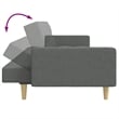 Bowery Hill Contemporary 2-Seater Sofa Bed in Dark Grey Polyester Fabric