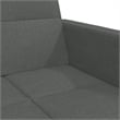 Bowery Hill Contemporary 2-Seater Sofa Bed in Dark Grey Polyester Fabric